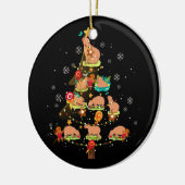 Capybara Weihnachtsbaum Frohe Weihnachtstierzoo Keramik Ornament (Links)