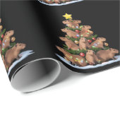 Capybara Weihnachtsbaum Geschenk Funny Xmas Capy Geschenkpapier (Rolleneckpunkt)