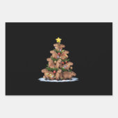 Capybara Weihnachtsbaum Geschenk Funny Xmas Capy Geschenkpapier Set (Vorderseite)