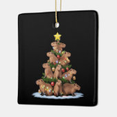 Capybara Weihnachtsbaum Geschenk Funny Xmas Capy Keramikornament (Links)