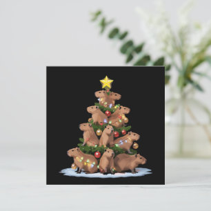 Capybara-Weihnachtsbaum-Geschenk Lustiger Weihnach Feiertagskarte