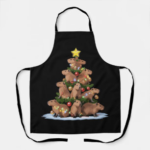 Capybara-Weihnachtsbaum-Geschenk Lustiger Xmas-Cap Schürze