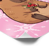 Capybara Weihnachtsfeier Geburtstag Poster (Ecke)