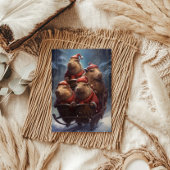 Capybara Weihnachtsfeiertag Capy Karte