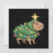 Capybara Weihnachtsgeschenke Capy Funny Weihnachts Feiertagskarte (Vorderseite)
