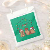 Capybara-Weihnachtslichter-Geburtstagsfeier  Geschenktütchen (Ausgeschnitten)