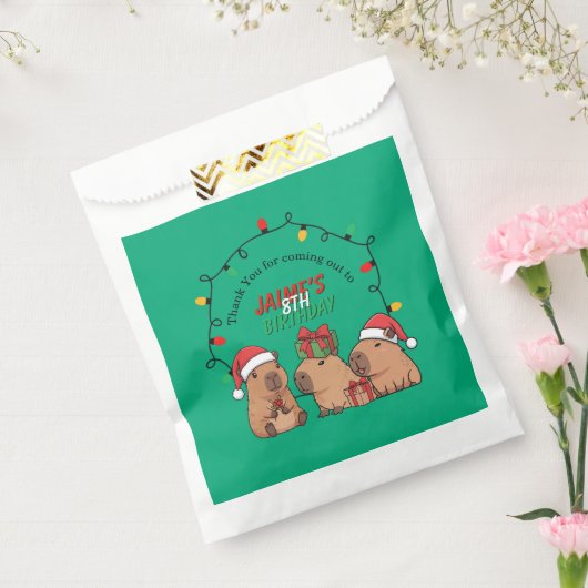 Capybara-Weihnachtslichter-Geburtstagsfeier  Geschenktütchen (Versiegelt)