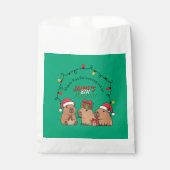 Capybara-Weihnachtslichter-Geburtstagsfeier  Geschenktütchen (Vorderseite)