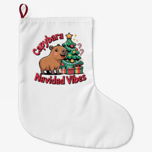 Capybara-Weihnachtsstimmung Feiertags-Humor Großer Weihnachtsstrumpf