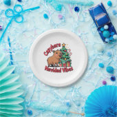 Capybara-Weihnachtsstimmung Feiertags-Humor Pappteller (Party)