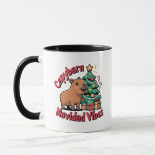 Capybara-Weihnachtsstimmung Feiertags-Humor Tasse