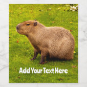 Capybara Weinetikett (Einzelnes Label)