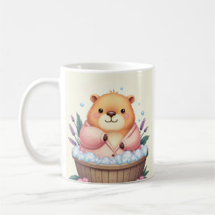 Capybara Whirlpool Entspannungs-Vibes Aufkleber Kaffeetasse