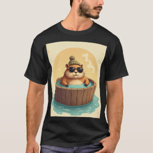 Capybara Whirlpool Entspannungs-Vibes Sticker Capy T-Shirt
