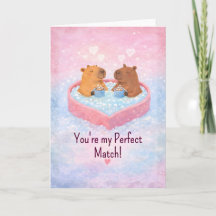 Capybara Whirlpool-Liebe süßes Valentinstagsgesche