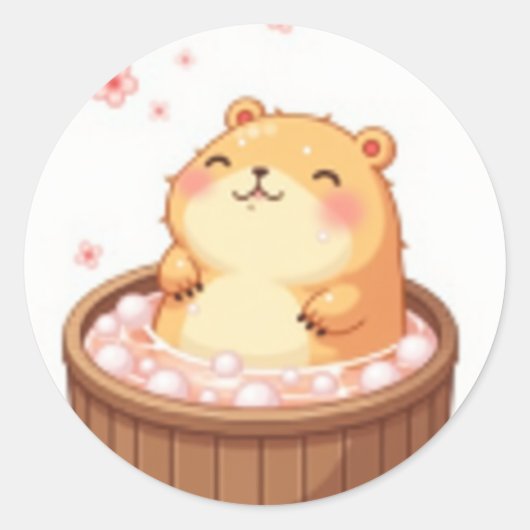 Capybara Whirlpool-Relaxation Aufkleber Capybara S (Vorderseite)