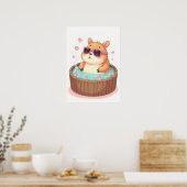 Capybara Whirlpool-Relaxation Aufkleber Capybara V Poster (Küche)