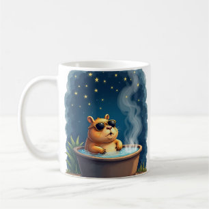 Capybara Whirlpool-Relaxation - Chill Nacht Schwim Kaffeetasse