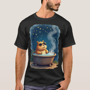 Capybara Whirlpool-Relaxation - Chill Nacht Schwim T-Shirt