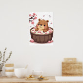 Capybara Whirlpool-Relaxations-Badebomben Kirschbl Poster (Küche)
