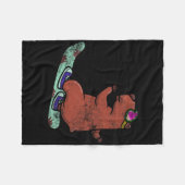 Capybara Whisperer Snowboarden Wintersport Fleecedecke (Vorderseite (Horizontal))