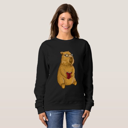Capybara with Glasses Sweatshirt (Vorne ganz)
