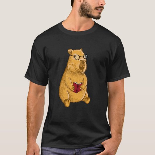 Capybara with Glasses T-Shirt (Vorderseite)