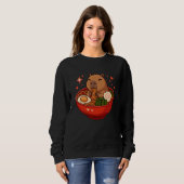 Capybara with Noodles Ramen Kawaii Capybara Sweatshirt (Vorne ganz)