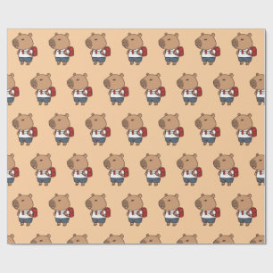 Capybara Wrapping Paper   Fun und Whimsical Geschenkpapier