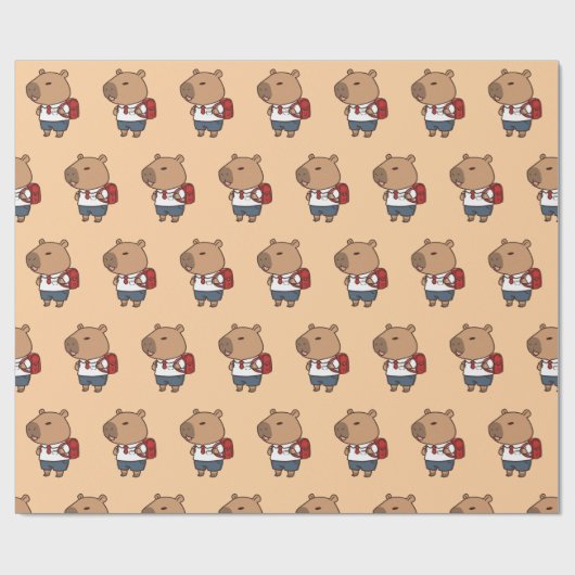 Capybara Wrapping Paper | Fun und Whimsical Geschenkpapier (Flach)