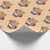 Capybara Wrapping Paper | Fun und Whimsical Geschenkpapier (Ecke)