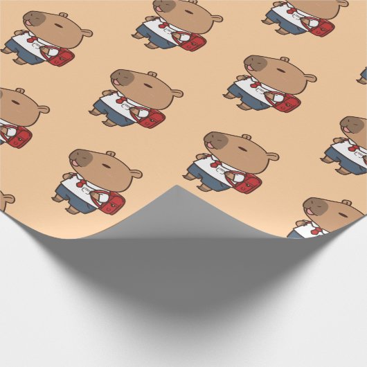 Capybara Wrapping Paper | Fun und Whimsical Geschenkpapier (Ecke)