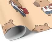 Capybara Wrapping Paper | Fun und Whimsical Geschenkpapier (Rolleneckpunkt)