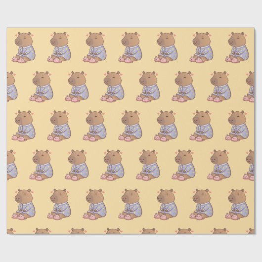 Capybara Wrapping Paper | Fun und Whimsical Geschenkpapier (Flach)