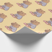 Capybara Wrapping Paper | Fun und Whimsical Geschenkpapier (Ecke)