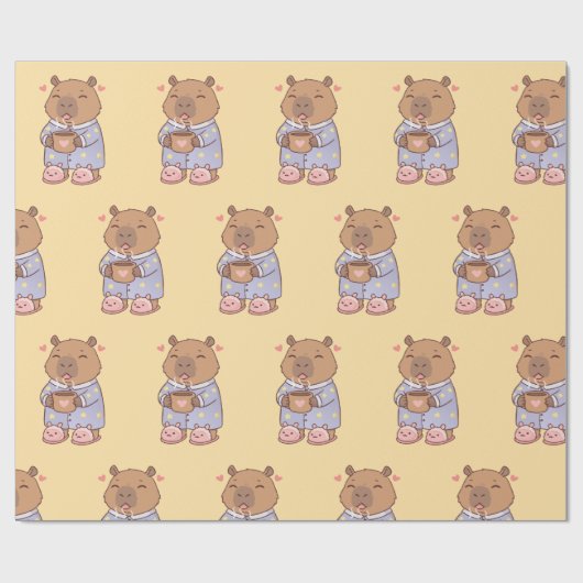 Capybara Wrapping Paper | Fun und Whimsical Geschenkpapier (Flach)