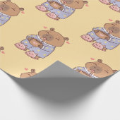 Capybara Wrapping Paper | Fun und Whimsical Geschenkpapier (Ecke)