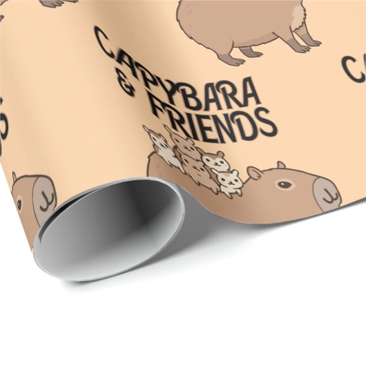 Capybara Wrapping Paper | Fun und Whimsical Geschenkpapier (Rolleneckpunkt)