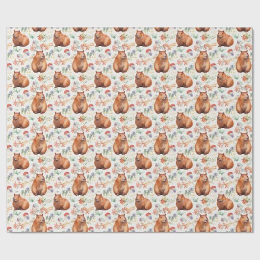 Capybara Wrapping Paper Geschenkpapier (Flach)