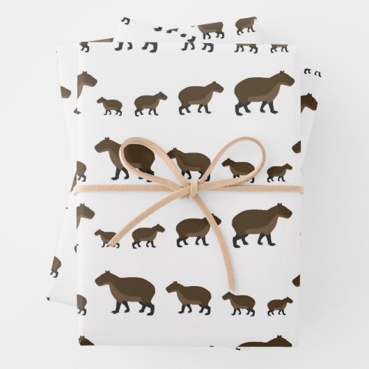 Capybara Wrapping Paper Sheets Geschenkpapier Set (Beispiel)