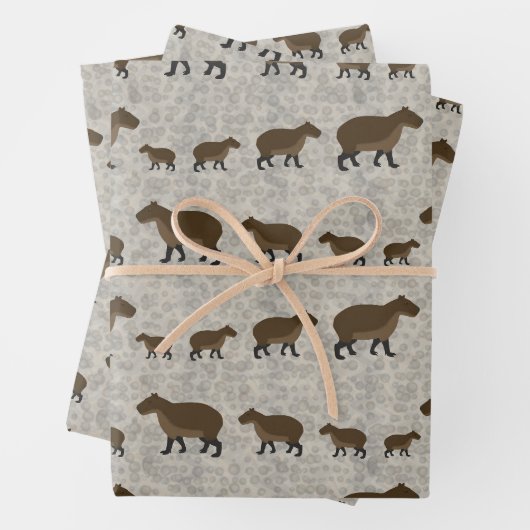 Capybara Wrapping Paper Sheets Geschenkpapier Set (Beispiel)