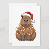 Capybara Xmas Matching Funny Santa Dankeskarte (Vorne/Hinten)