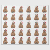 Capybara Xmas Matching Funny Santa Geschenkpapier (Flach)