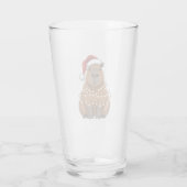 Capybara Xmas Matching Funny Santa Glas (Rückseite)