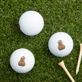 Capybara Xmas Matching Funny Santa Golfball (Insitu Gras)