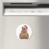 Capybara Xmas Matching Funny Santa Magnet (In Situ (Geschirrspüler))