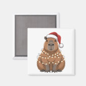 Capybara Xmas Matching Funny Santa Magnet (Vorderseite/Rückseite)