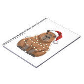 Capybara Xmas Matching Funny Santa Notizblock (Linke Seite)