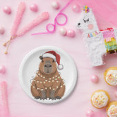Capybara Xmas Matching Funny Santa Pappteller (Party)