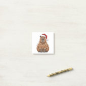 Capybara Xmas Matching Funny Santa Post-it Klebezettel (Auf Schreibtisch)
